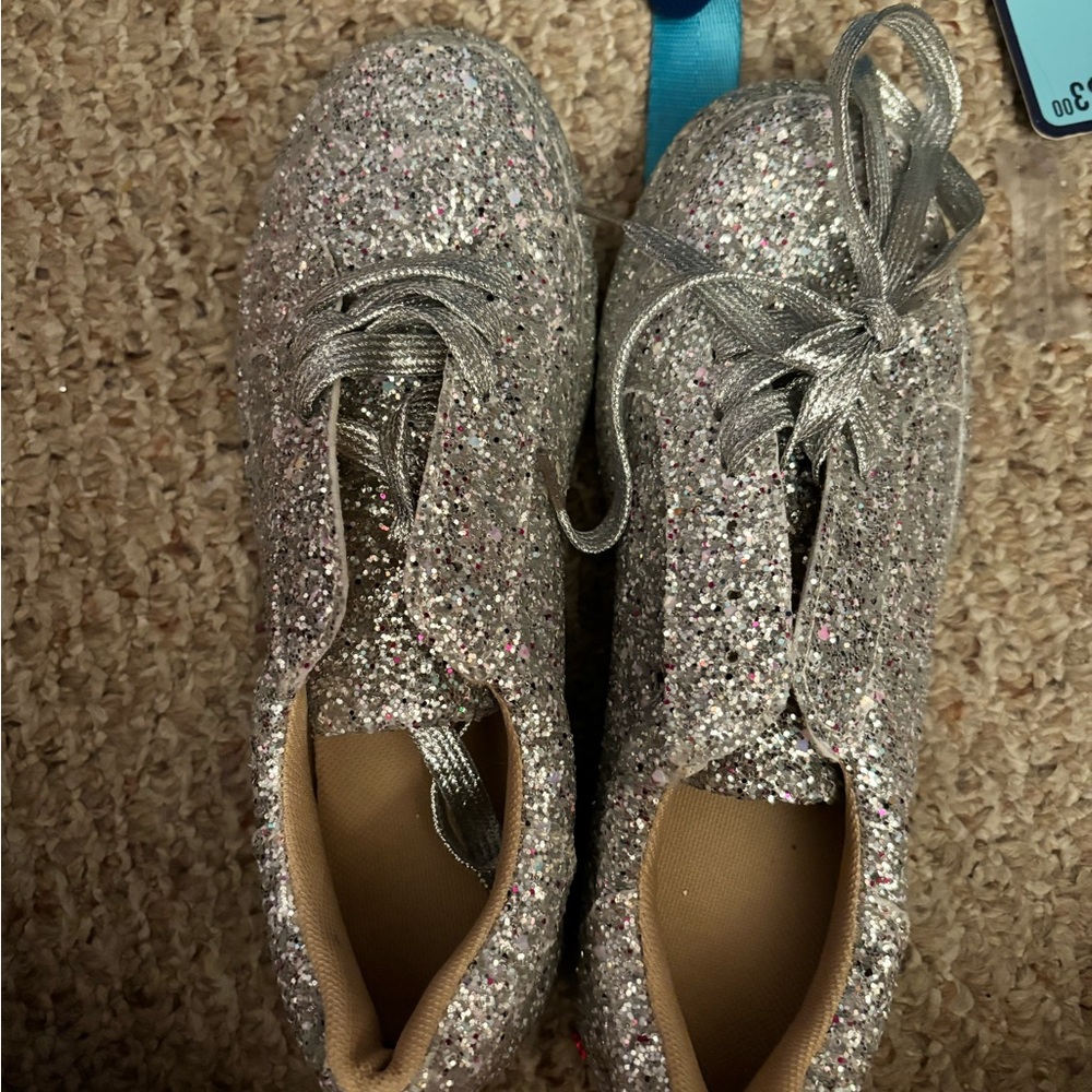 Black and Silver Sparkle Shoes